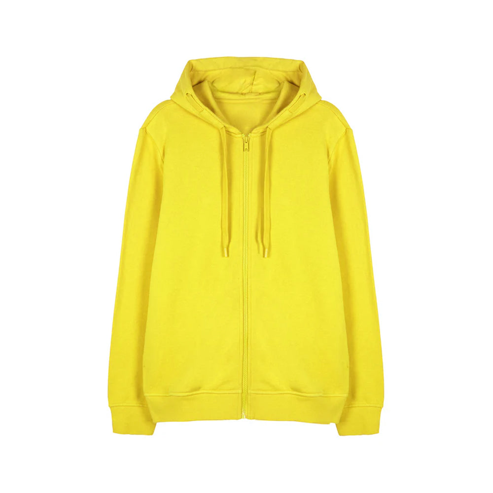 Buzo hoodie Amarillo con cremallera