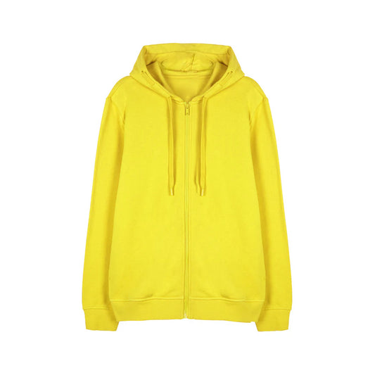 Buzo hoodie Amarillo con cremallera