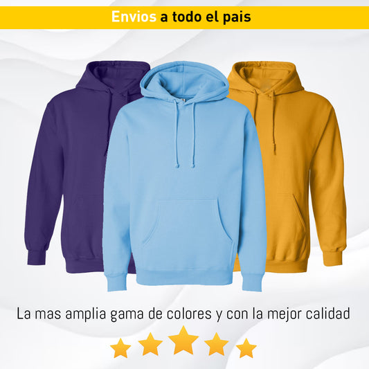 BUZO, HODDIE DE COLORES CON CAPOTA UNISEX NIÑOS Y ADULTOS