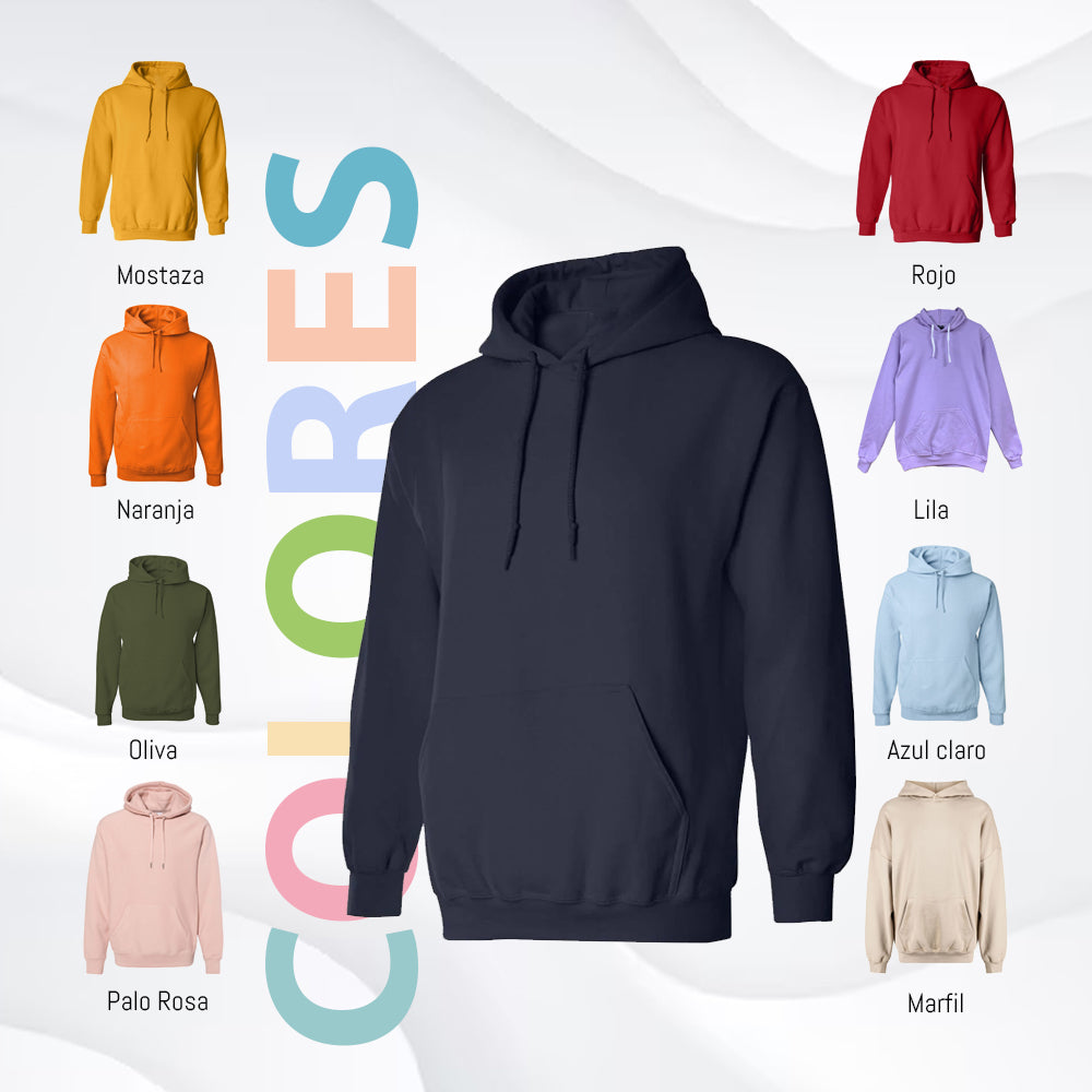 BUZO, HODDIE DE COLORES CON CAPOTA UNISEX NIÑOS Y ADULTOS