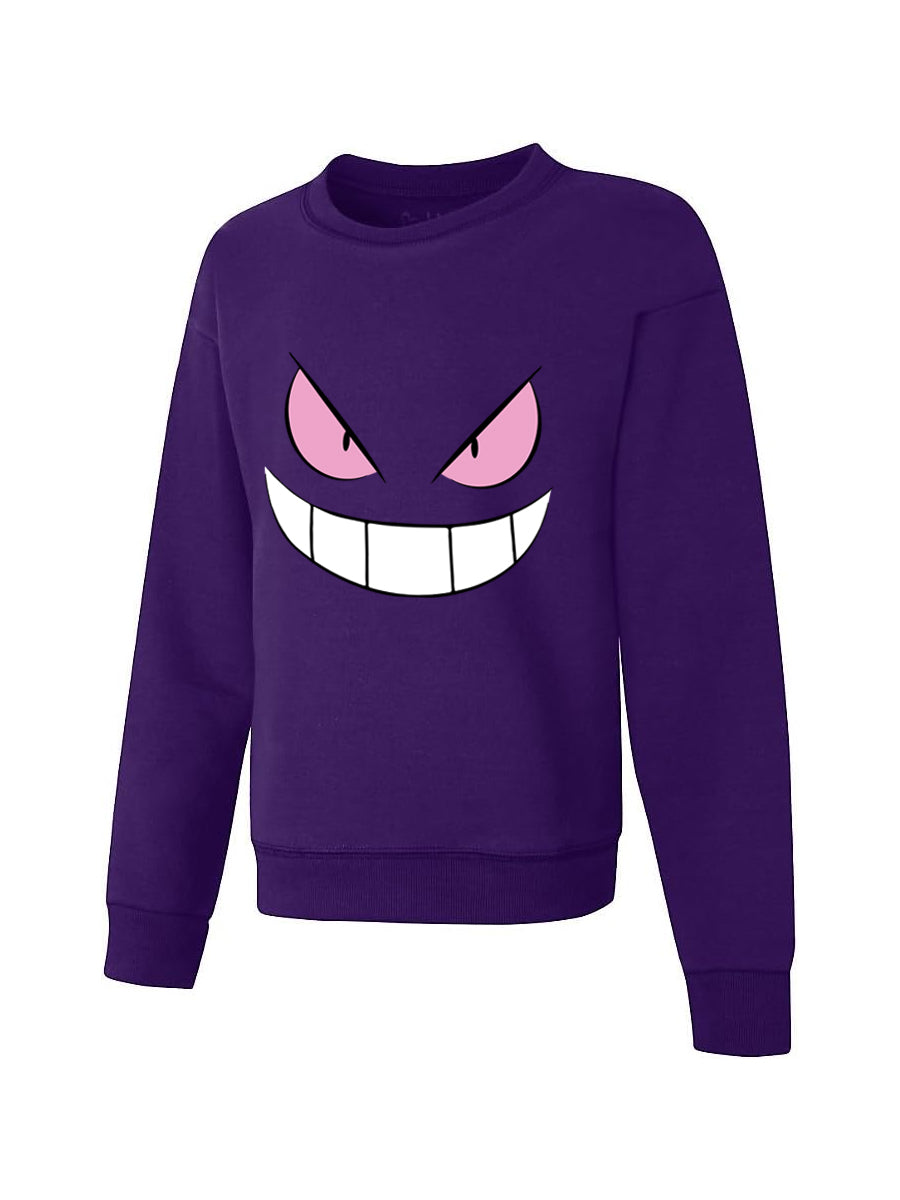 Buzo hoodie morado Gengar pokemon sin capota